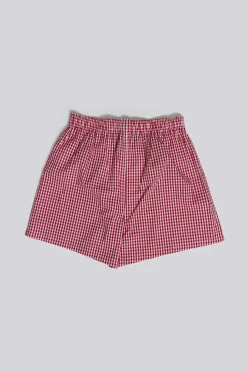 Jaded London Jorts & Shorts*Red Gingham Printed Boxer