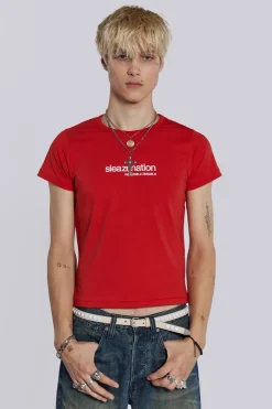 Jaded London T-Shirts*Red How Are You? Tee