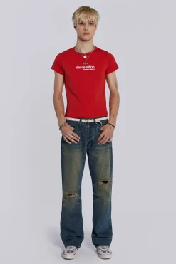 Jaded London T-Shirts*Red How Are You? Tee