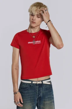Jaded London T-Shirts*Red How Are You? Tee