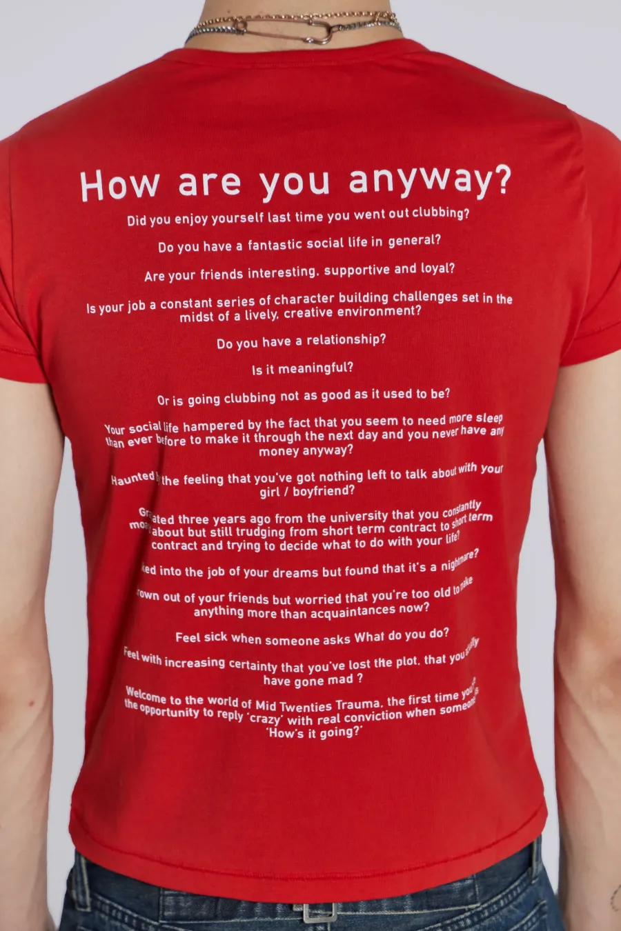 Jaded London T-Shirts*Red How Are You? Tee