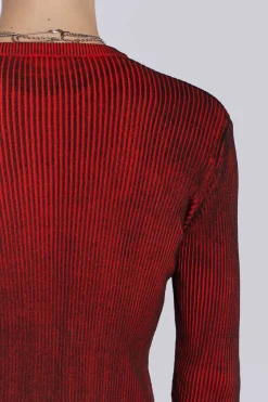 Jaded London Knitwear*Red Scrape Knit