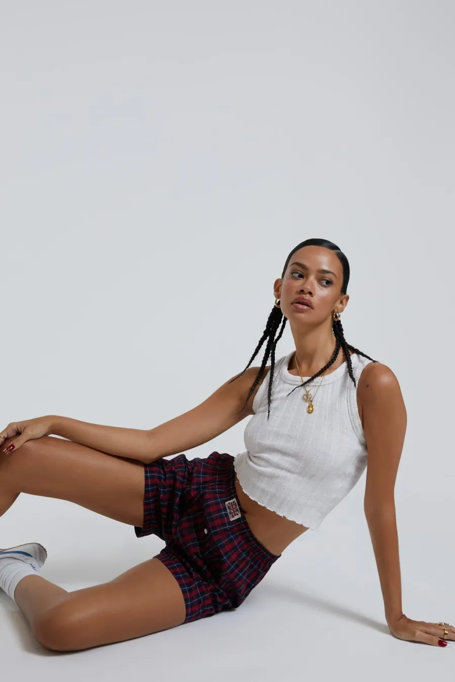 Jaded London Shorts & Jorts*Red Tartan Boxer Short