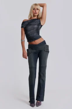 Jaded London Crop Tops*Reign Asymmetric Top