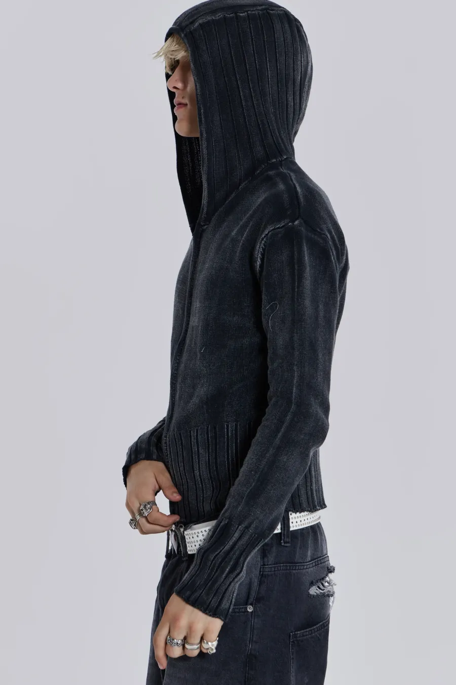 Jaded London Knitwear*Relic Knit Hoodie