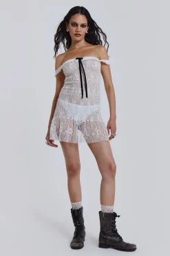 Jaded London Mini Dresses*Rita Mini Dress In White