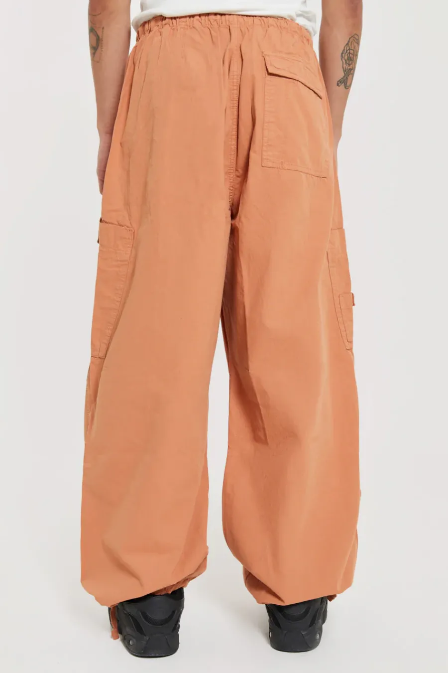 Jaded London Parachute Pants*Rust Orange Parachute Cargo Pants