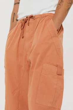 Jaded London Parachute Pants*Rust Orange Parachute Cargo Pants