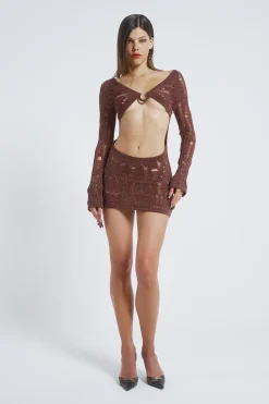 Jaded London Mini Dresses*Saddle Up 2-Way Knitted Mini Dress