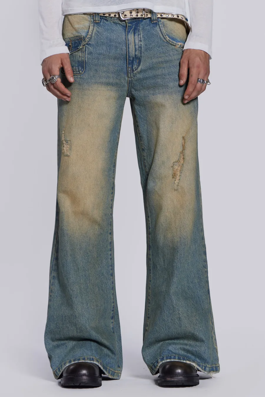 Jaded London Bootcut Jeans*Sandwash Blaze Jean