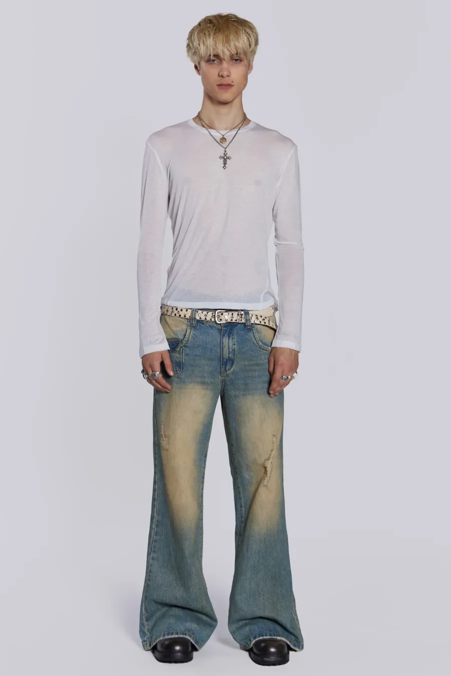 Jaded London Bootcut Jeans*Sandwash Blaze Jean