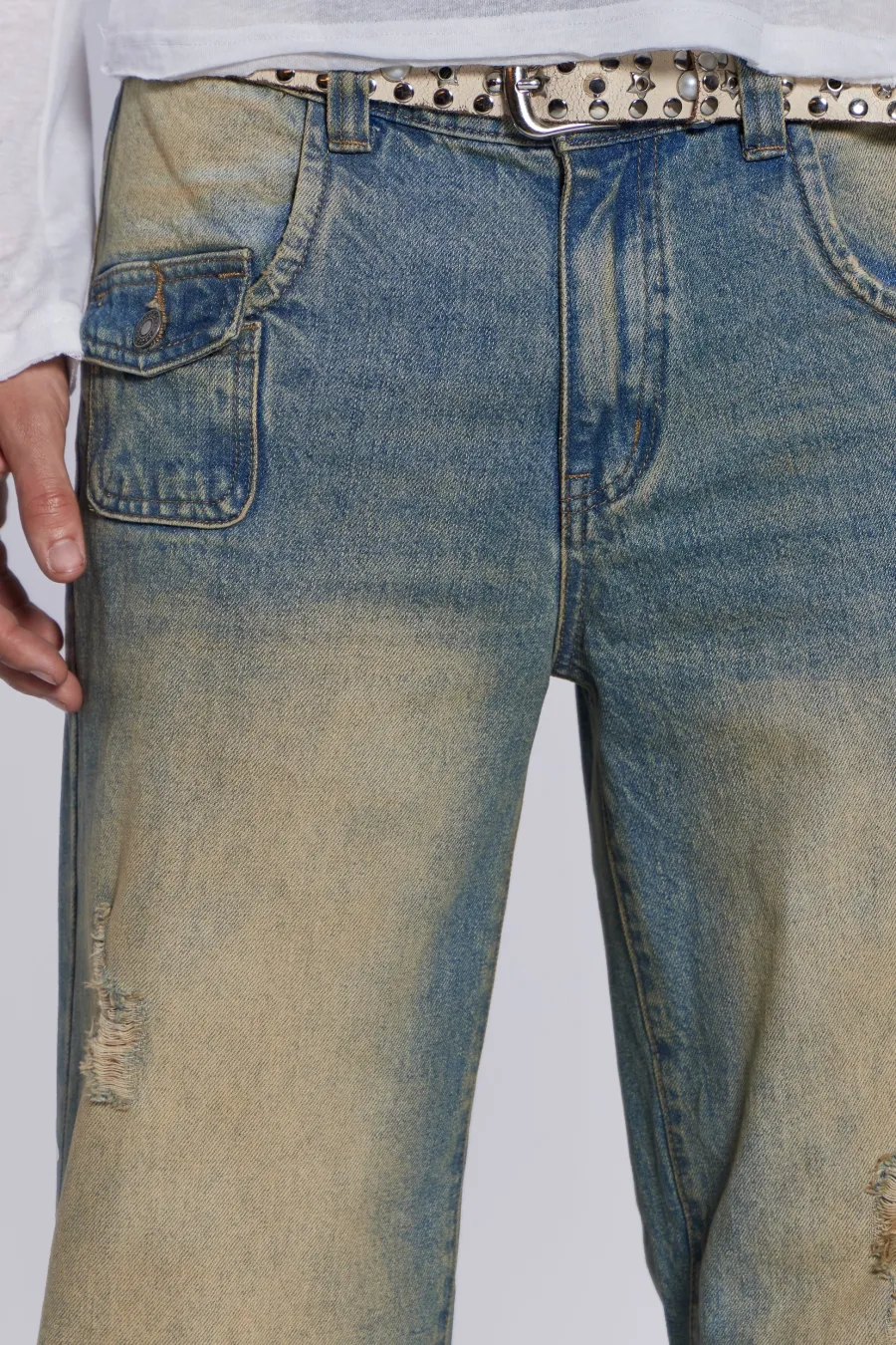 Jaded London Bootcut Jeans*Sandwash Blaze Jean