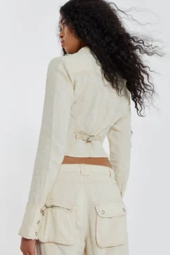 Jaded London *Santal Linen Cargo Shirt