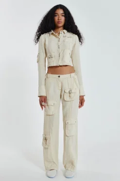 Jaded London *Santal Linen Cargo Shirt