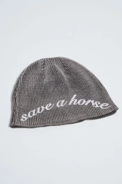 Jaded London Knitwear*Save A Horse Knitted Beanie Hat