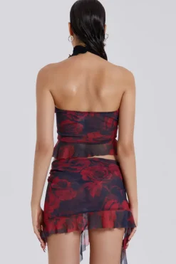 Jaded London Mini Skirts*Selene Asymmetric Hem Mini Skirt