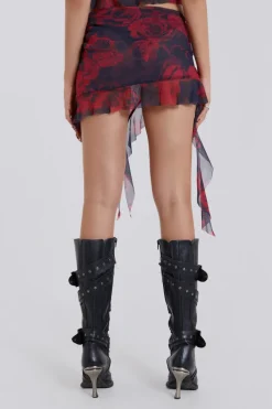 Jaded London Mini Skirts*Selene Asymmetric Hem Mini Skirt
