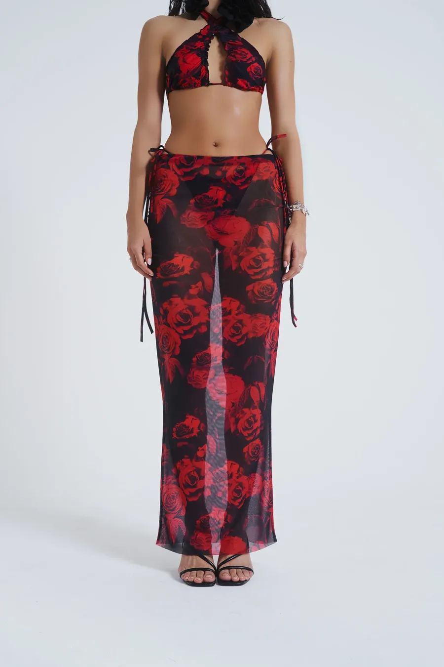 Jaded London Maxi Skirts*Selene Mesh Maxi Skirt