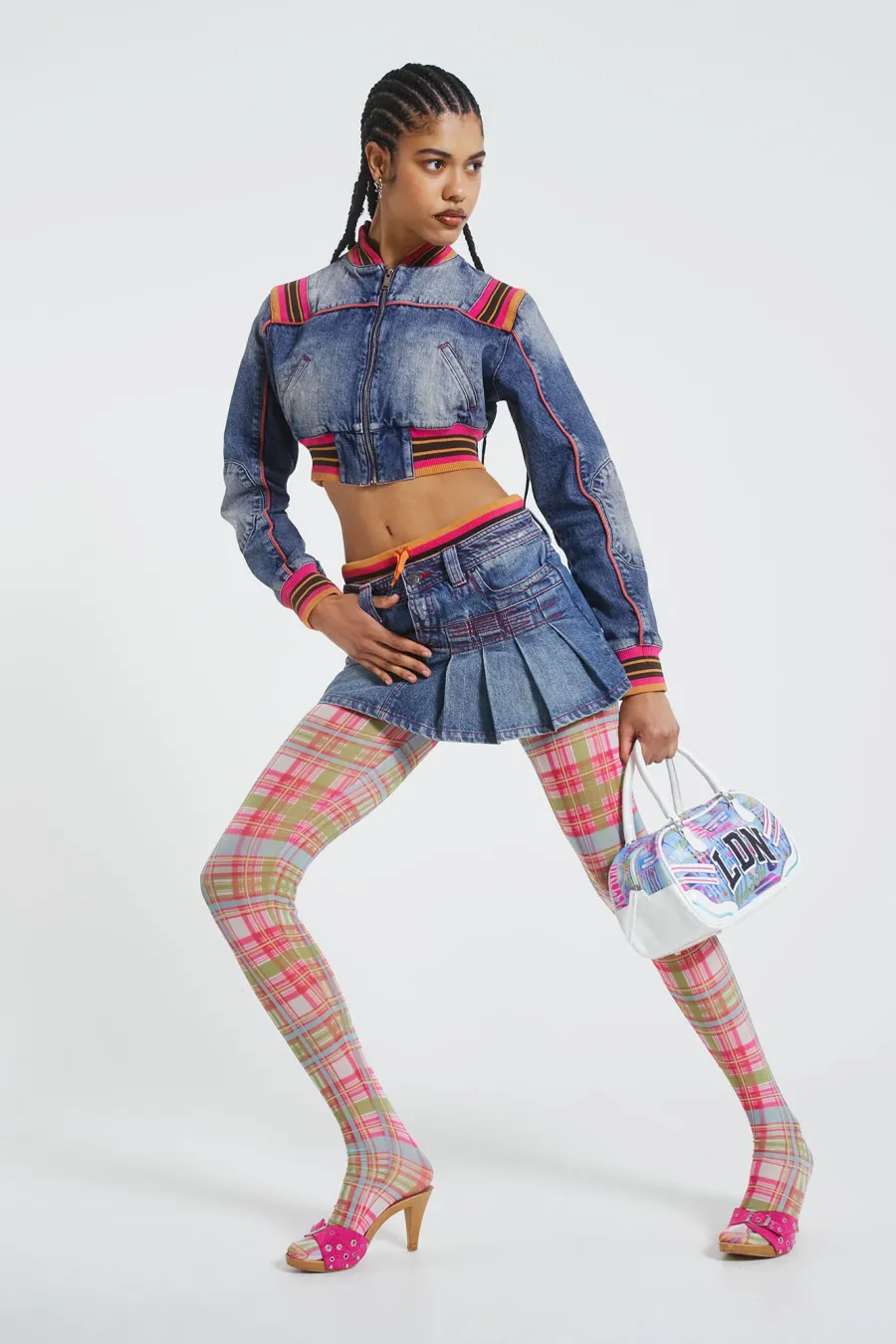 Jaded London *Sherbet Cropped Denim Jacket