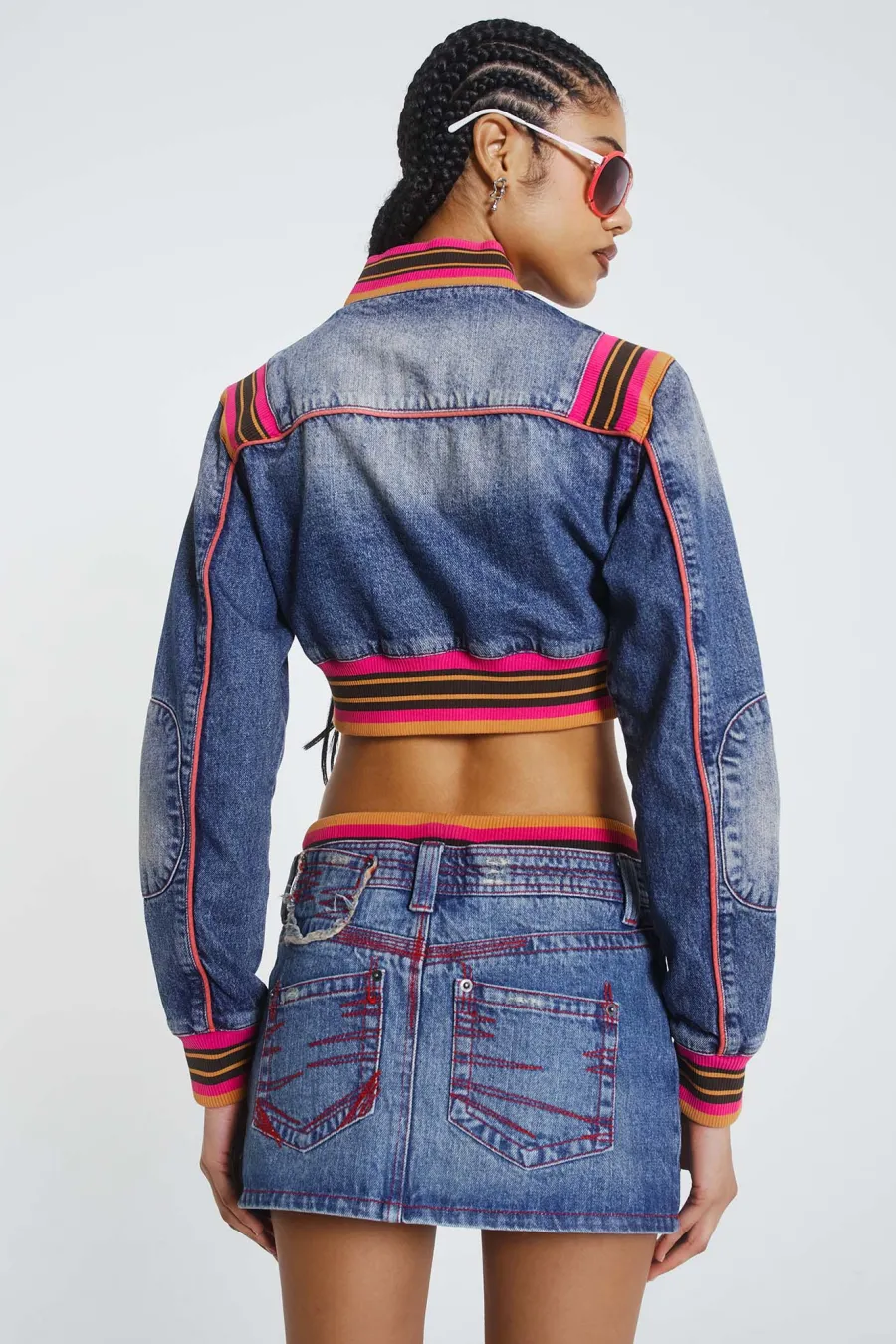 Jaded London *Sherbet Cropped Denim Jacket