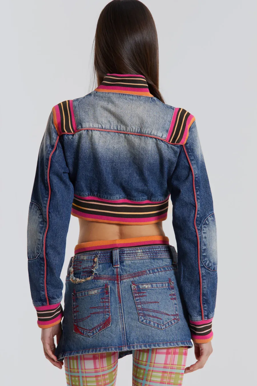 Jaded London *Sherbet Cropped Denim Jacket