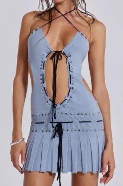Jaded London Mini Dresses*Sienna Knitted Studded Tie Mini Dress