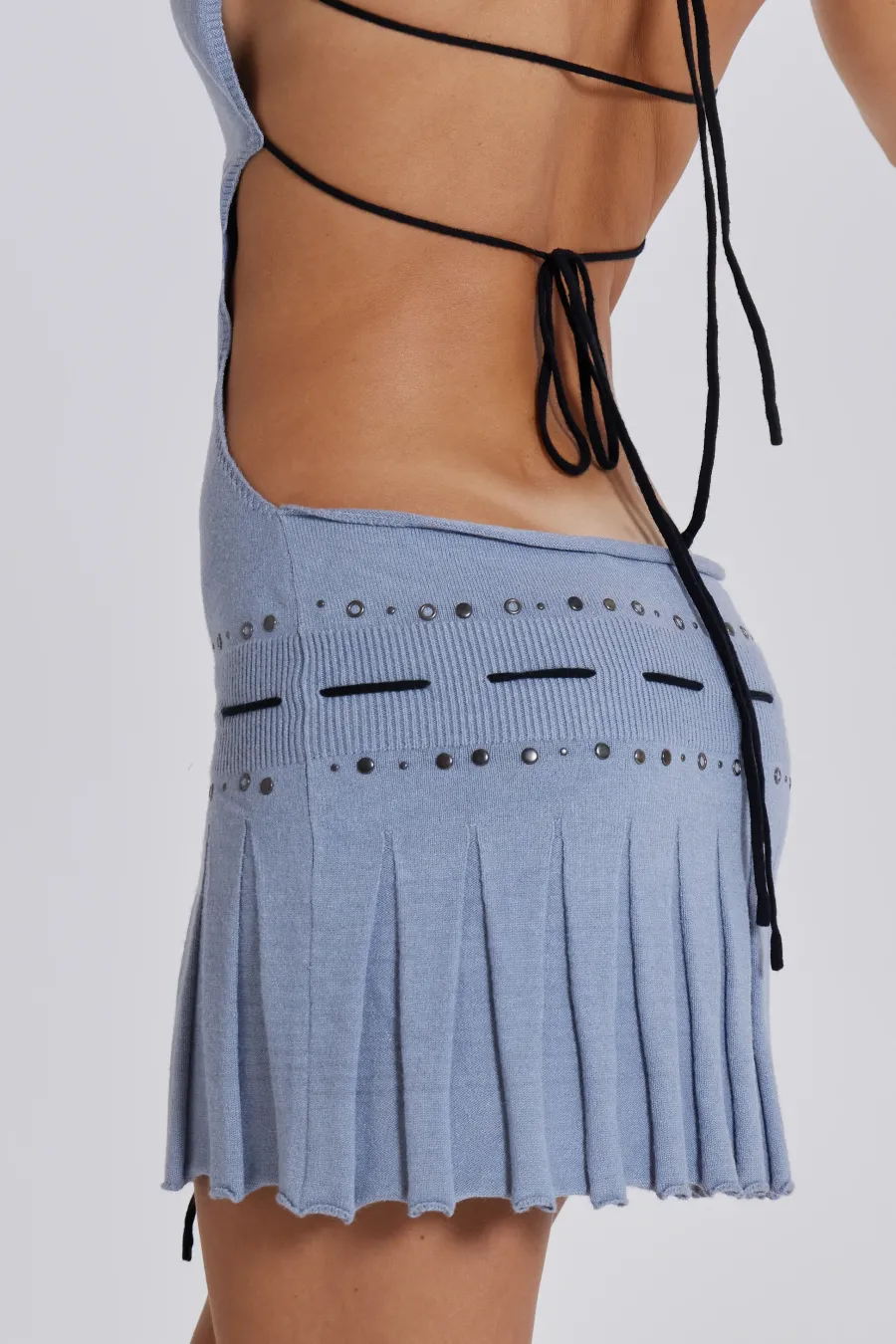 Jaded London Mini Dresses*Sienna Knitted Studded Tie Mini Dress