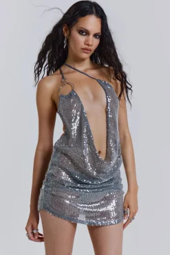 Jaded London Mini Dresses*Silver Vixen Mini Dress