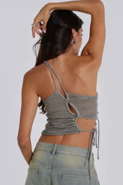 Jaded London Knitwear*Simi Asymmetric Knitted Top