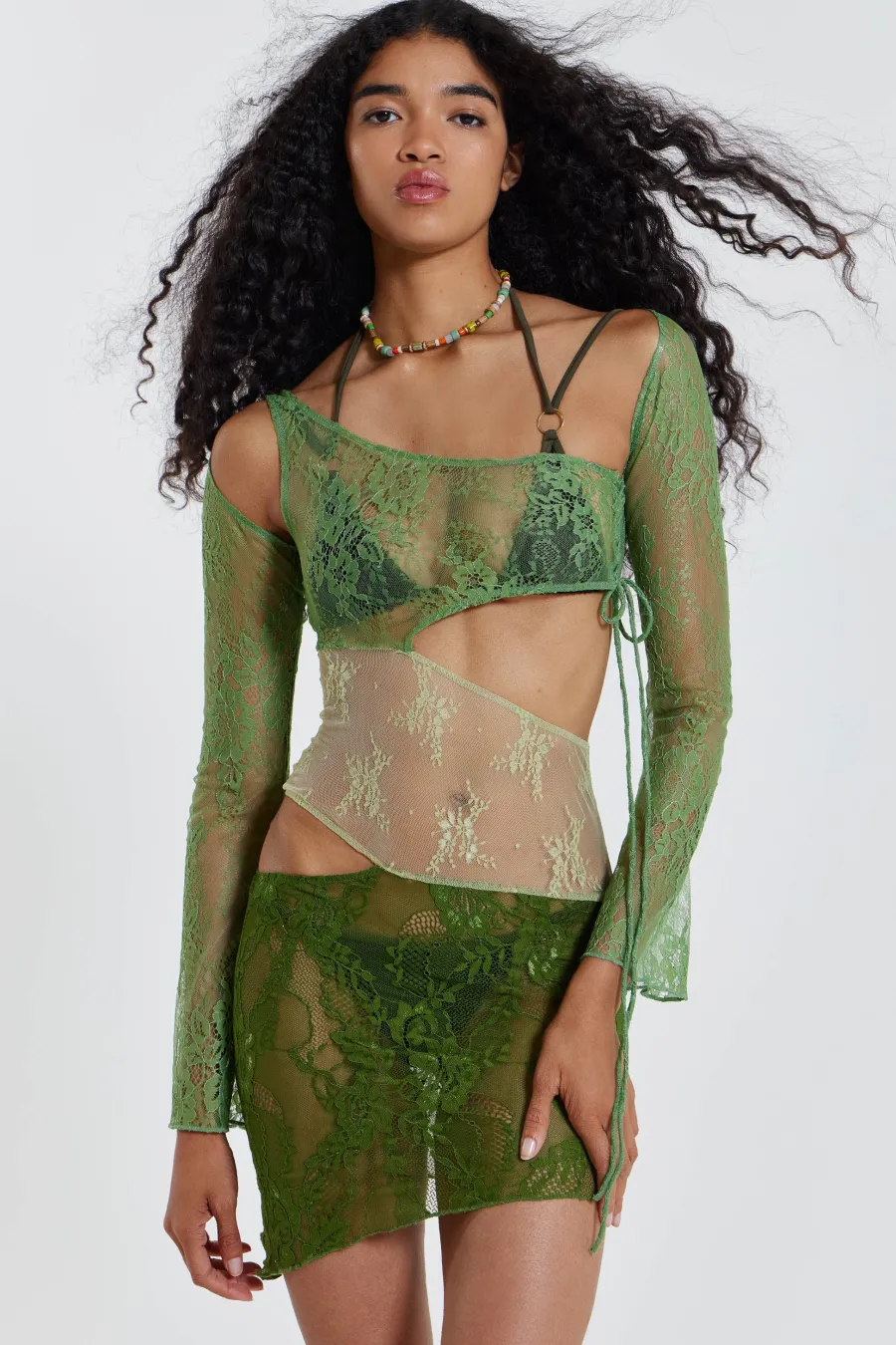 Jaded London Mini Dresses*Siren Mini Dress In Green