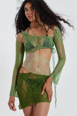 Jaded London Mini Dresses*Siren Mini Dress In Green