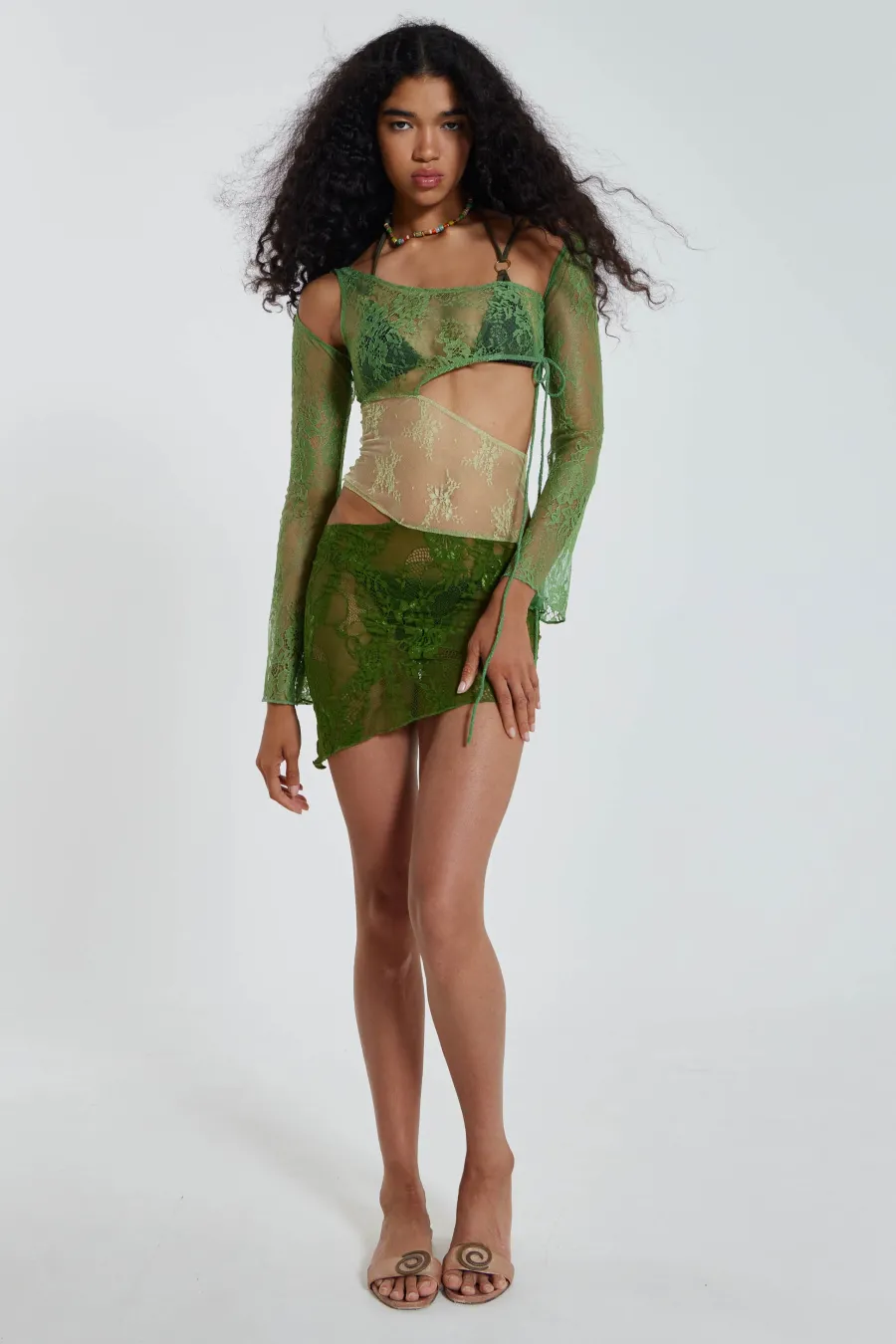 Jaded London Mini Dresses*Siren Mini Dress In Green