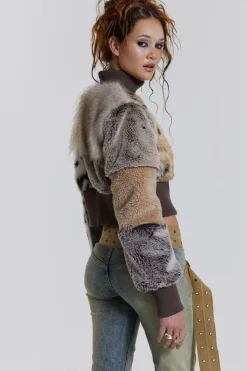 Jaded London Knitwear*Soho Faux Fur Bomber Jacket