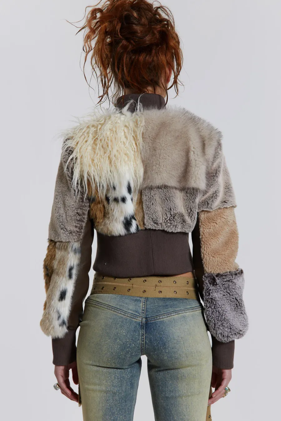 Jaded London Knitwear*Soho Faux Fur Bomber Jacket