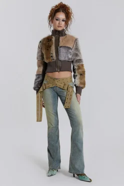 Jaded London Knitwear*Soho Faux Fur Bomber Jacket