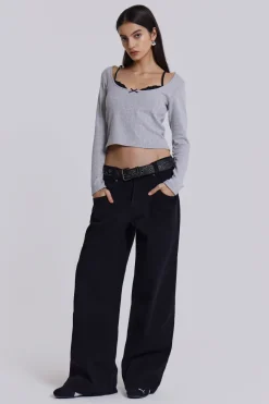 Jaded London Jeans*Solid Black Colossus Jeans