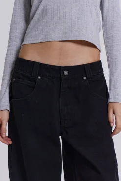 Jaded London Jeans*Solid Black Colossus Jeans
