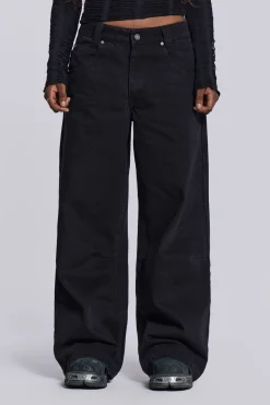 Jaded London Jeans*Solid Black Colossus Jeans