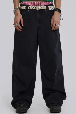 Jaded London Colossus Jeans*Solid Black Low Rise Colossus Jeans