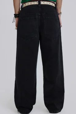 Jaded London Colossus Jeans*Solid Black Low Rise Colossus Jeans