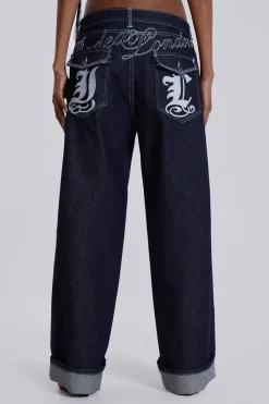Jaded London Jeans*Sonic Embroidered Baggy Jeans