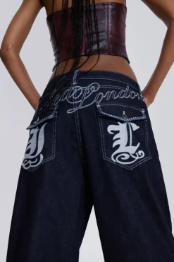 Jaded London Jeans*Sonic Embroidered Baggy Jeans