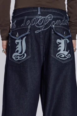 Jaded London Baggy Jeans*Sonic Embroidered Baggy Jeans