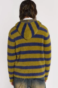 Jaded London *Sonic Stripe Knit Hoodie
