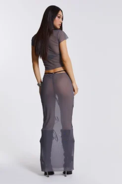 Jaded London Maxi Skirts*Spoiled Rotten Mesh Maxi Skirt