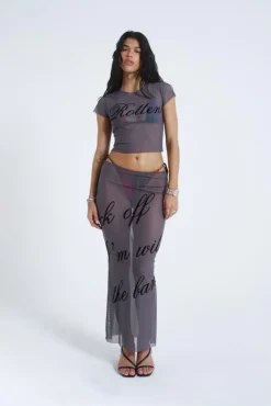 Jaded London T-Shirts*Spoiled Rotten Mesh T-Shirt