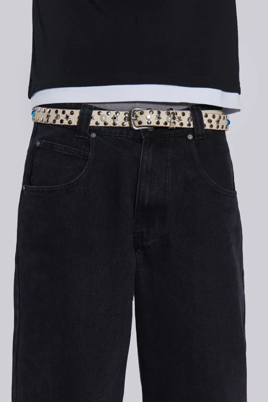 Jaded London Jeans*Starstud Belt