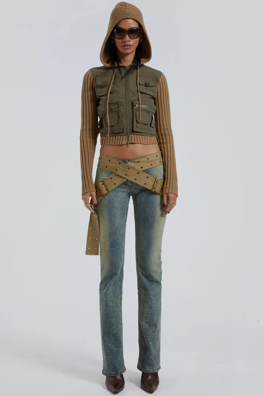 Jaded London Jeans*Strap Up Stonewash Jeans