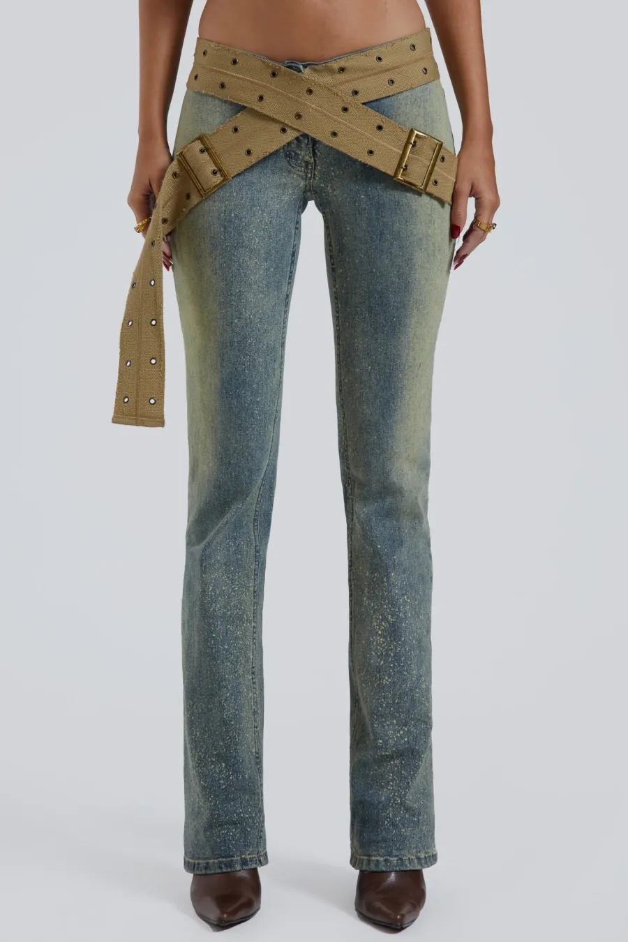 Jaded London Jeans*Strap Up Stonewash Jeans