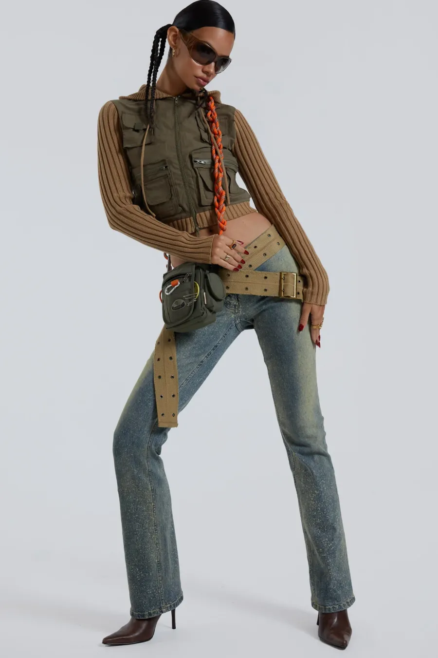 Jaded London Jeans*Strap Up Stonewash Jeans
